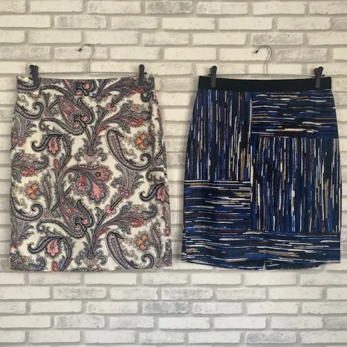 Kit 2 Saias Ann Taylor Estampadas Tubinho Midi Tamanho 44