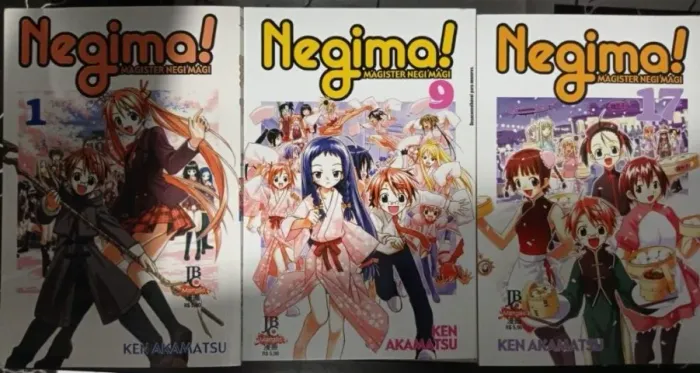 61 edições do mangá Negima, do número 1 ao 61. Não vendo números avulsos