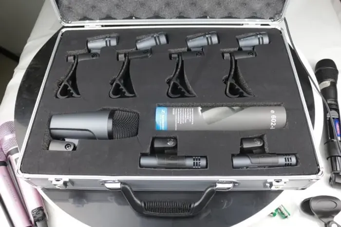 Microfone para bateria acústica sennheiser com maleta