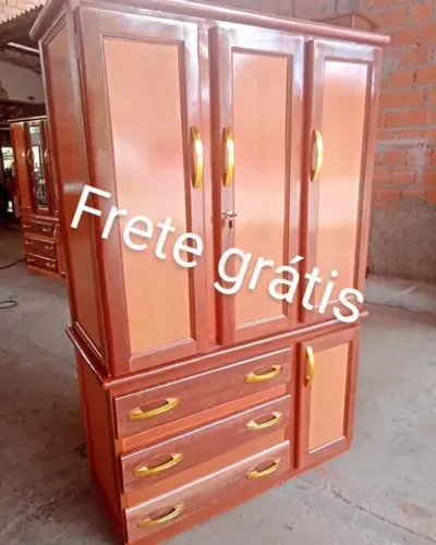 GUARDA ROUPA DE SOLTEIRO DE 3 PORTAS MADEIRA MAÇARANDUBA!