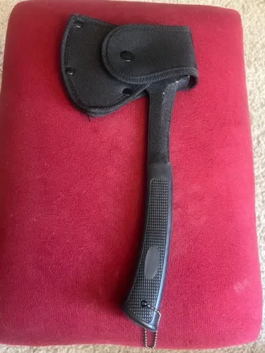 Machado Machadinha de Camping Tático Preto (com bainha)