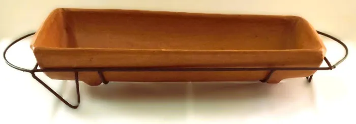 Travessa (telha) De Barro Para Peixes, Petiscos E Porções com suporte