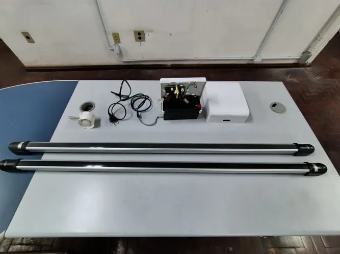 Alarme - Sensor Barreira Genno 100MT 6feixes + Bateria com Carregador + Sirene! Segurança 
