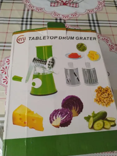 Tabletop drum grater