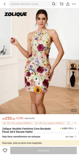Vestido Floral Novo 