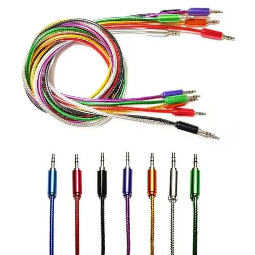 Cabo Auxiliar P2 para Áudio 1m - Diversas Cores (Novos)