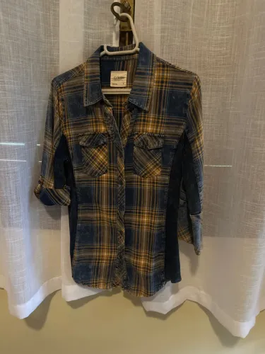 Camisa Xadrez Feminina Jeans e Flannel tamanho P