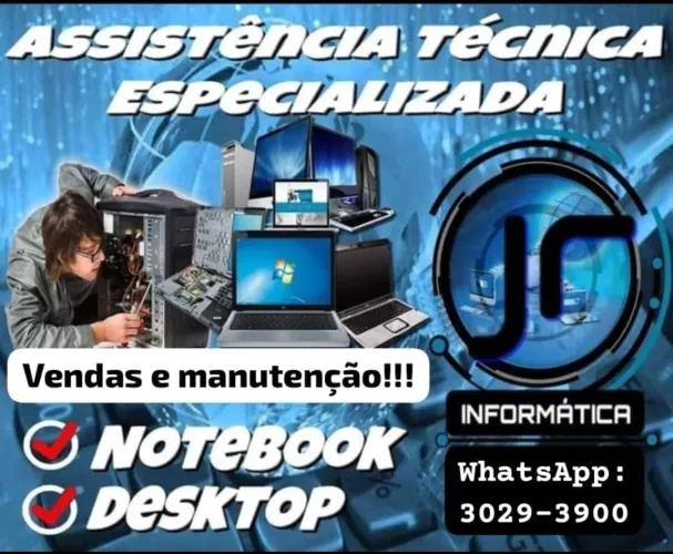 Vendas e Manutenção e reparo com assistência técnica especializada, conserto de notebooks.