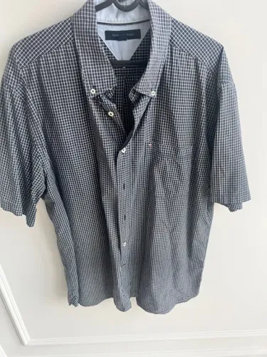 Camisa Tommy Hilfiger xadrez azul