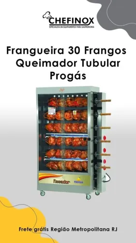 Frangueira 30 Frangos Queimador tubular - Progás
