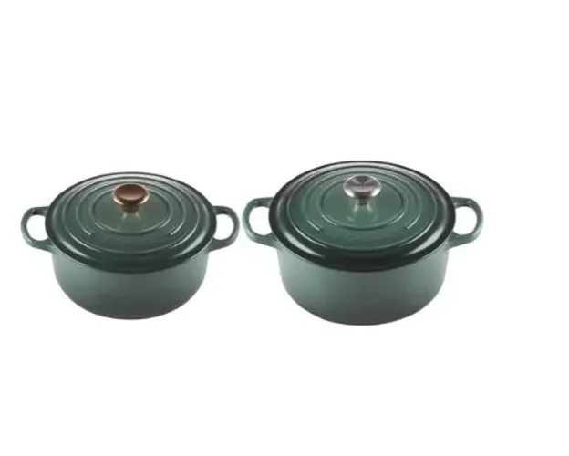 Conjunto de Panelas LeCreuset de Ferro Fundido Verde - Novas