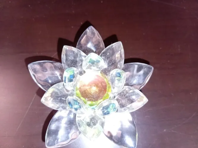 Flor de lotus decorativo de cristal