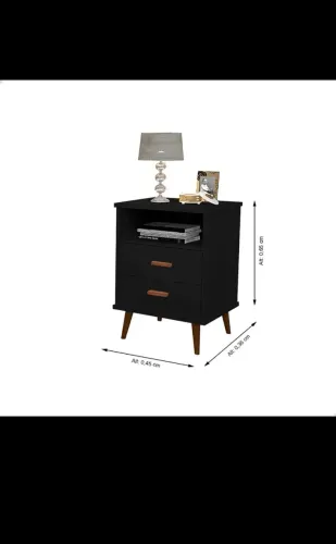 Mesa de cabeceira preto