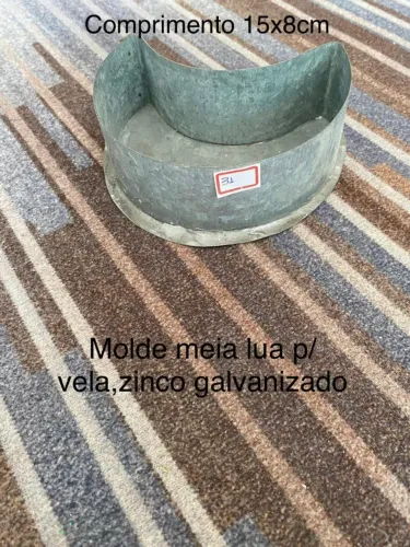 Kit 12 molde/formas zinco galvanizado para vela, formatos na descrição da foto.