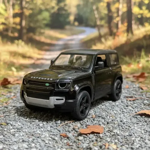 Carrinho de Brinquedo Land Rover Defender 1/36 -  Metal Premium - Portas que Abre