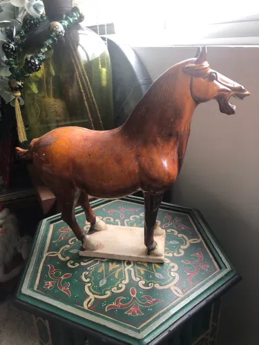 Cavalo Cerâmica Terracota Original Chinesa Dinastia Tang....Original...Unico...Exclusivo