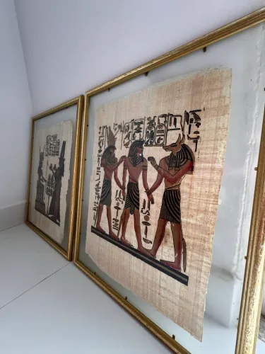 2 Quadros egípcios em papiro