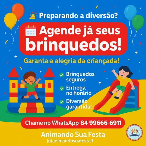 Agende já seus Brinquedos 