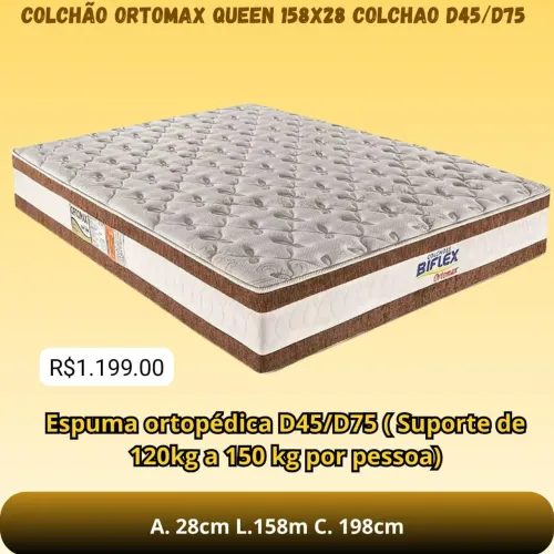 Colchão Ortomax Biflex - Casal - Super King - Queen
