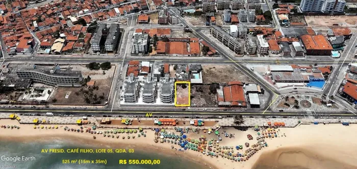 Terreno beira mar 525m2 