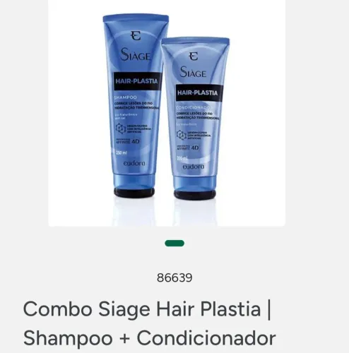 Combo Siage Hair Plastia Shampoo + Condicionador