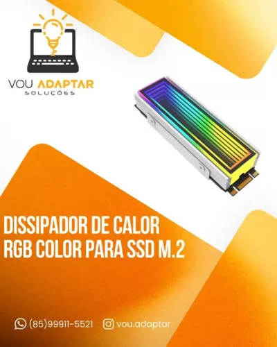 Dissipador de calor Rgb para ssd M.2 M2  placa mãe