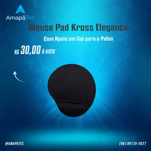Mouse Pad Kross Ergonômico com Apoio em Gel para o Pulso