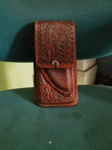 Porta Celular e bainha de faca em Couro Artesanal