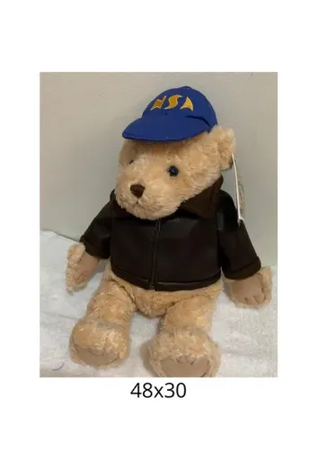 Urso de Pelúcia com Jaqueta de Couro