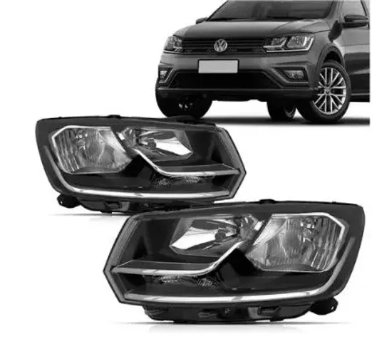 Farol Gol G8 Duplo Com Friso Cromado
