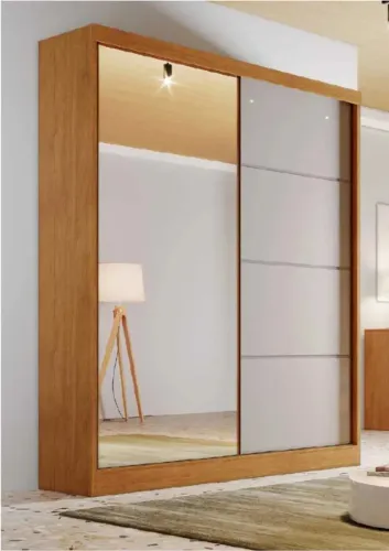 Guarda Roupa 2 portas de Correr 2 Gavetas Espelho Buzios 100% MDF Varios Modelos Novo