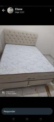 Cama box queen com colchão firme que não afunda
