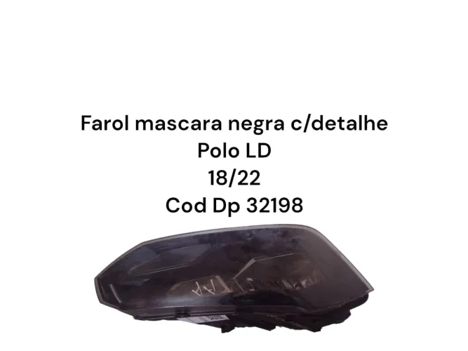 Farol Direito Polo Máscara Negra C/detalhe 18/22 Dp32198