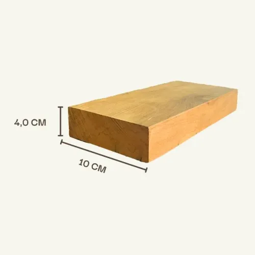 Viga De Madeira Peroba Rosa Maciça Aparelhada 10x4cm