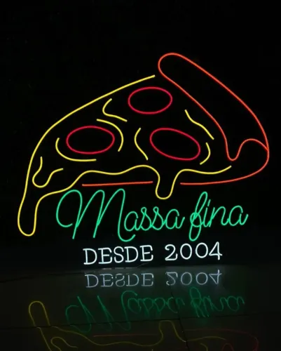 Letreiro Personalizado em Neon 60cm - Logo para Pizzaria