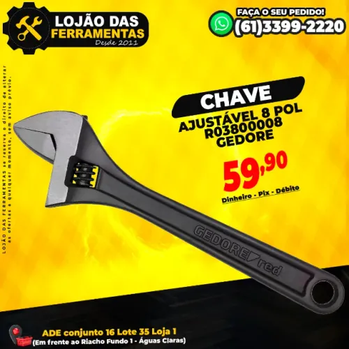 Chave Ajustável 8 Pol R03800008 Gedore