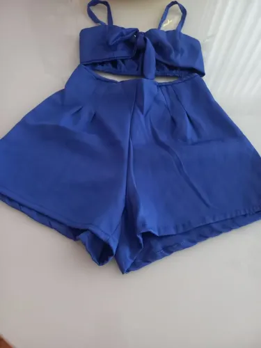 Conjunto Azul Top e Shorts