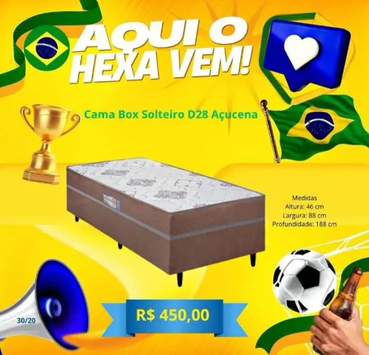 Cama Box Solteiro D28