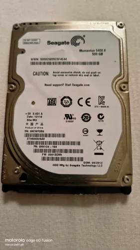 Hd 500 GB Seagate notbook