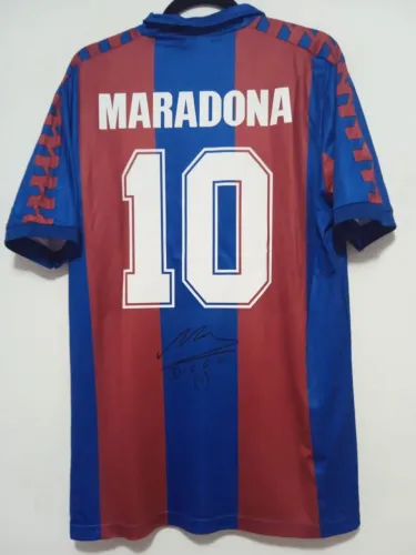 Camisa Barcelona 1984 #10 Maradona Autografada Certificada
