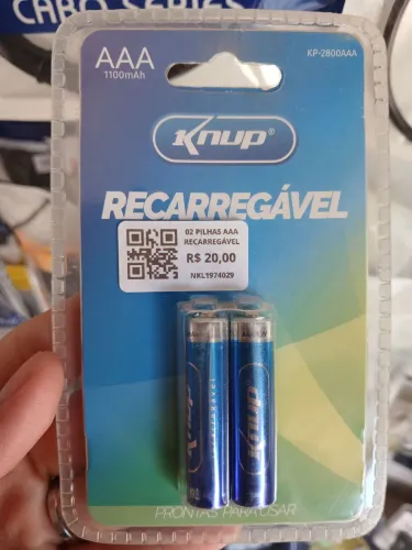 Pilha recarregável AAA / 1100 mAh