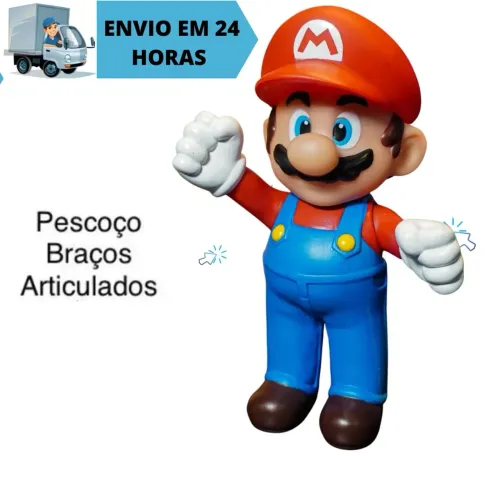 Boneco articulado super Mario Bros 28cm