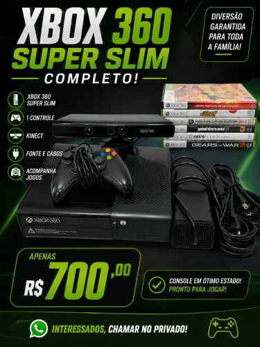 ? XBOX 360 SUPER SLIM COMPLETO