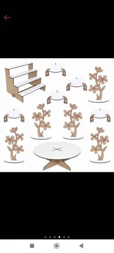 Kit Festa Mdf Provençal - Branco - 44 peças