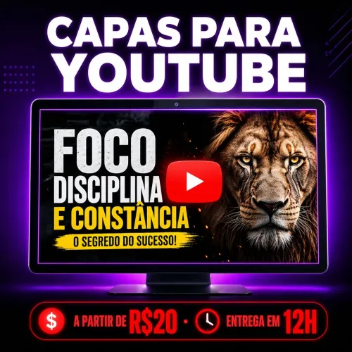 Thumbnail Profissional para YouTube  Entrego em até 12 Horas