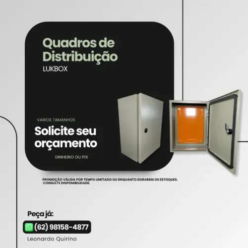 Quadro de Distribuição LUKBOX - Vários Tamanhos | Uso Residencial, Comercial e Industrial