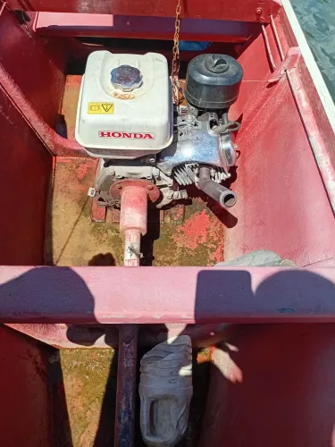 Barco de fibra voadora motor 15 HP Honda