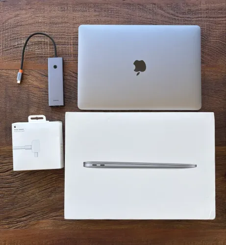 MacBook Air M1 512GB 16GB com HUB Baseus e Extensor de Cabo Apple