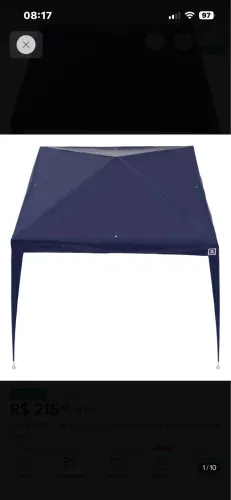 Tenda Barraca De Praia 3x3 Gazebo Camping + Bolsa Transporte