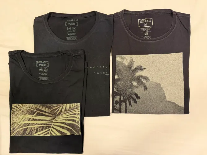 Kit 3 camisetas masculinas Armadillo GG